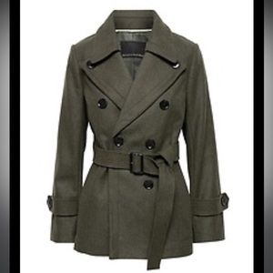 Banana Republic Italian Melton Wool  grave that was your Trench Coat size XS